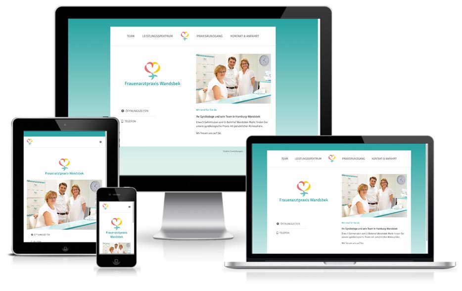 Webdesign Wordpress - Dr. Arndt Runge Frauenarztpraxis Gynäkologe Praxis Wandsbek