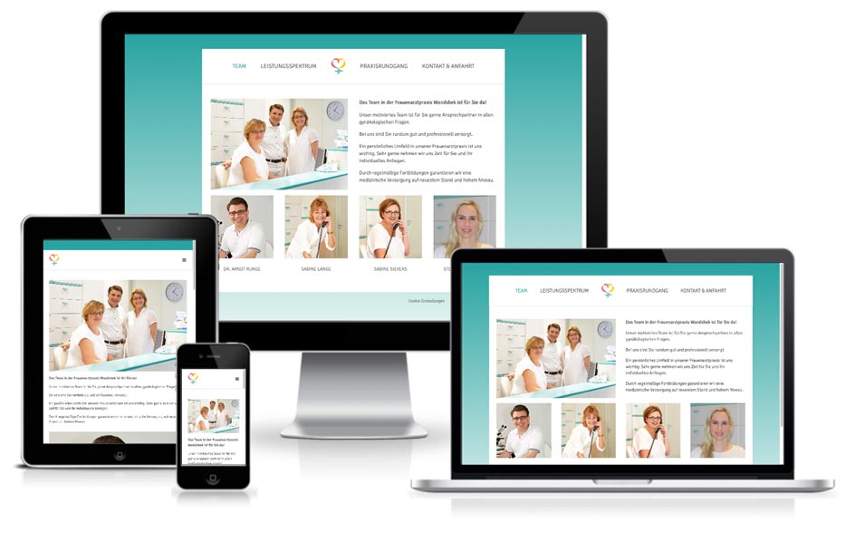 Wordpress Website - Dr. Arndt Runge Frauenarztpraxis Gynäkologe Praxis Wandsbek