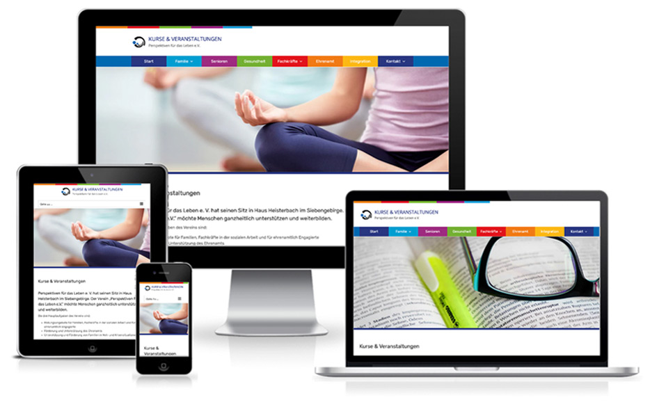 Multisite Wordpress Homepage - Perspektiven für das Leben