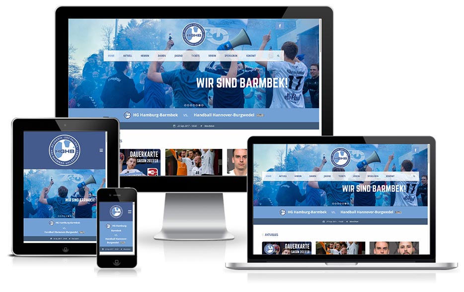 Website mit WordPress für Handball-Verein Barmbek