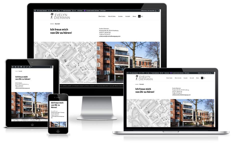 Wordpress onepager - Evelyn Diemann