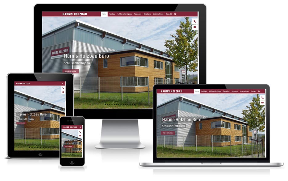 HARMS HOLZBAU Webdesign Wordpress