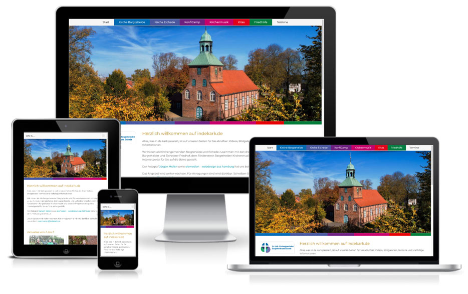 Kirchengemeinde Wordpress Webdesign Website