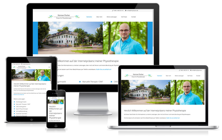 Webdesign + Wordpress - Norman Fischer Physio