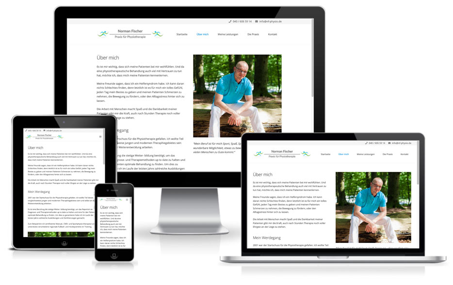 Webdesign + Wordpress - Norman Fischer Physio