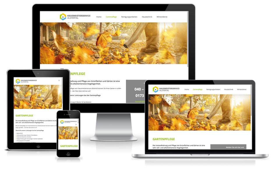 Wordpress + webdesign - Hausmeister Alstertal