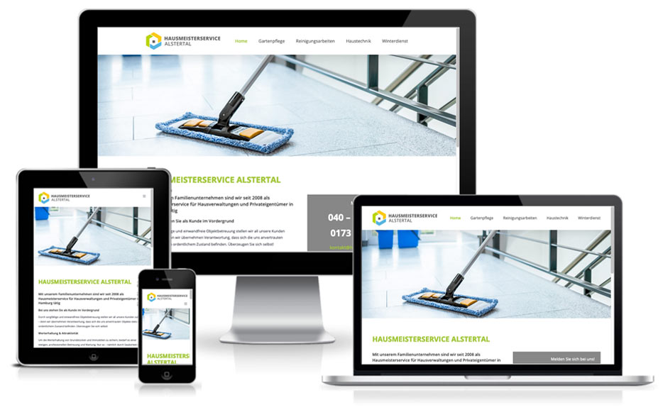 Wordpress + webdesign - Hausmeister Alstertal