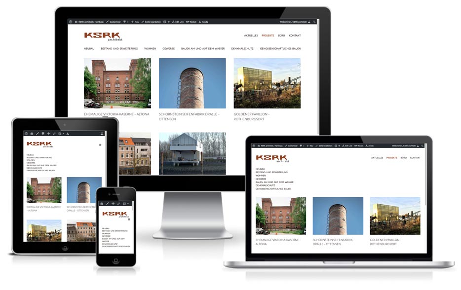 KSRK architekt Hamburg - Webdesign + Wordpress