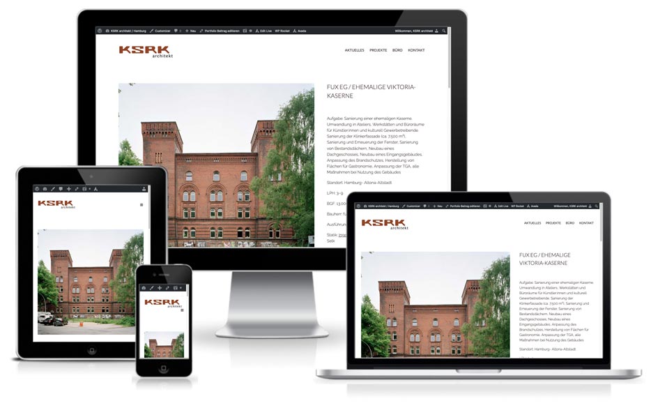 KSRK architekt Hamburg - Webdesign + Wordpress