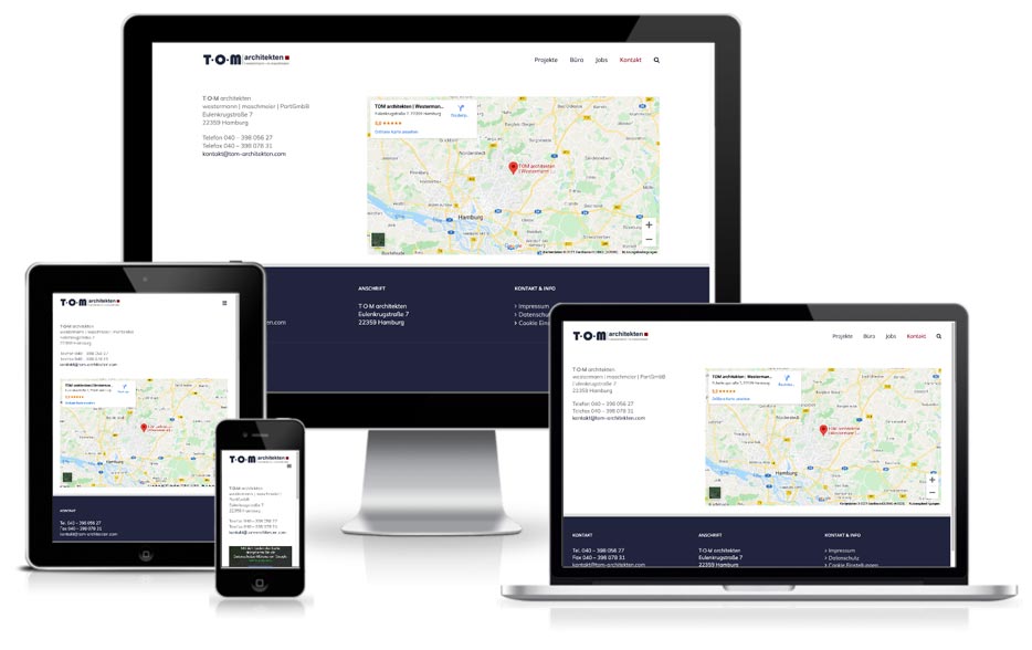 Website - TOM architekten 25 Jahre ein verlässlicher Partner Volksdorf Walddörfer
