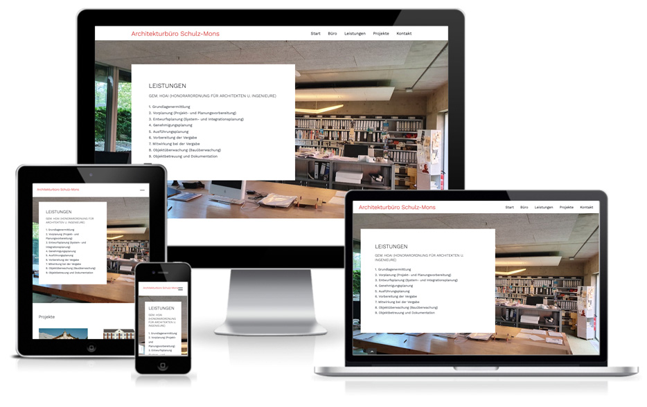 Website Architekturbüro Architekt Schulz-Mons Altona Ottensen