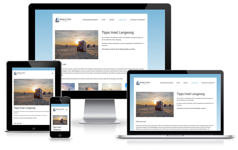 Wordpress Ferienwohnung Beeke & Fiete Insel Langeoog