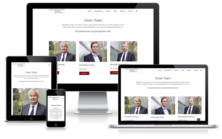 Neue Homepage Rechtsanwälte AM WALL Bremen