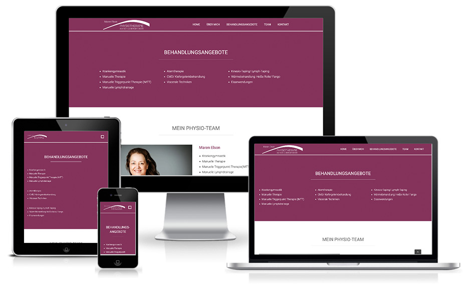 Website - Maren Elson Physiotherapie am Schulbergredder Alstertal Poppenbüttel